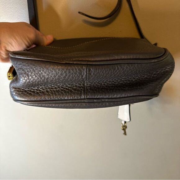 J.Crew Signet Black Leather Small Camera Crossbody Bag - Picture 7 of 10